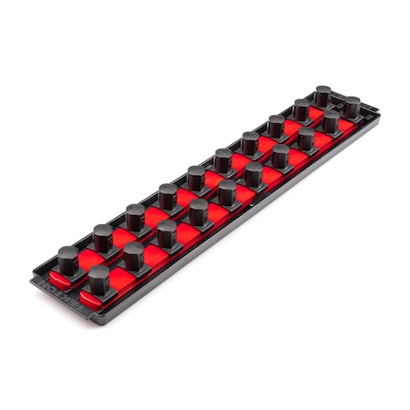 Tekton 3/4 Inch Drive 2-Rail Socket Organizer Set, Red (20-Tool) OST33120